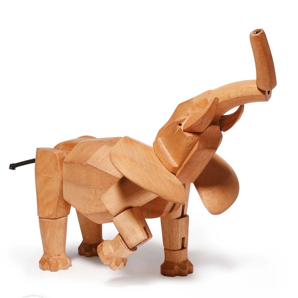 AREAWARE | Hattie The Elephant Wooden  TOY DAVID WEEKS | WOOD CREATURES